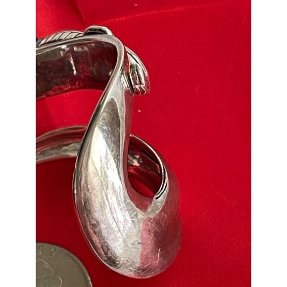 BARRY KIESELSTEIN CORD Sterling Alligator Cuff Bracelet with Diamond Eyes Vintag - Picture 6 of 9